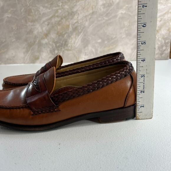 FootJoy Penny Loafer Men\'s 8.5 E Casual Chestnut Leather Handsewns In USA main image 8